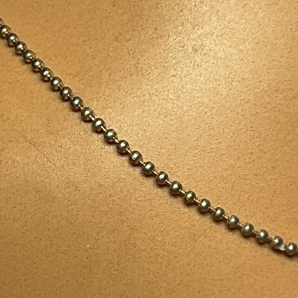 Vintage Sterling Silver AHM Small Beaded Necklace. 18 inches long - Picture 2 of 5